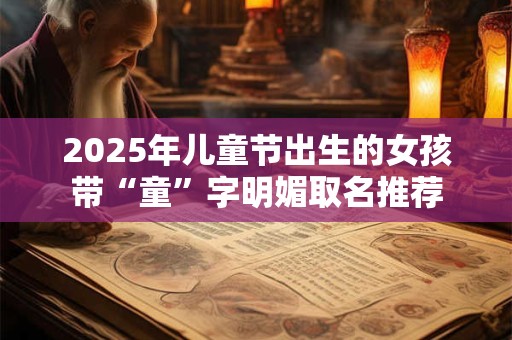 2025年儿童节出生的女孩带“童”字明媚取名推荐