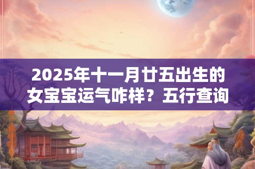 2025年十一月廿五出生的女宝宝运气咋样？五行查询