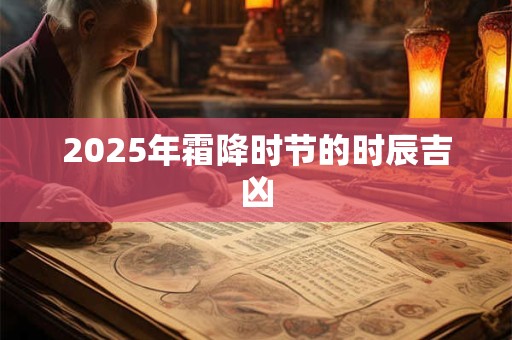 2025年霜降时节的时辰吉凶