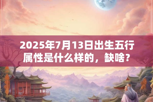 2025年7月13日出生五行属性是什么样的，缺啥？