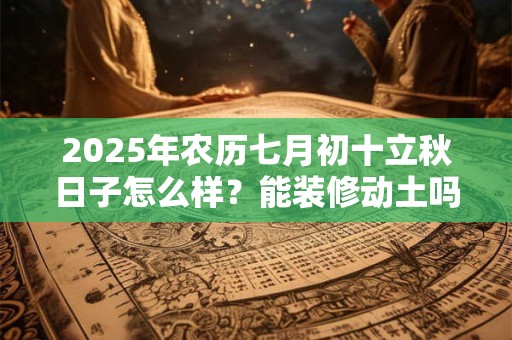 2025年农历七月初十立秋日子怎么样？能装修动土吗