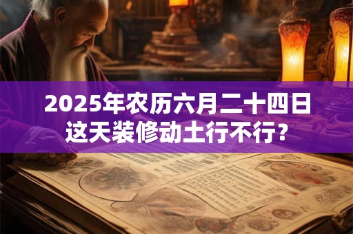 2025年农历六月二十四日这天装修动土行不行？