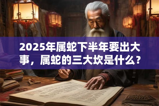 2025年属蛇下半年要出大事，属蛇的三大坎是什么？