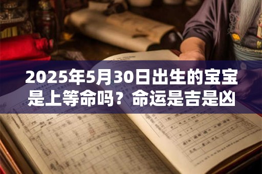 2025年5月30日出生的宝宝是上等命吗？命运是吉是凶？