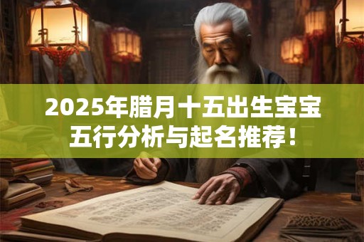 2025年腊月十五出生宝宝五行分析与起名推荐！