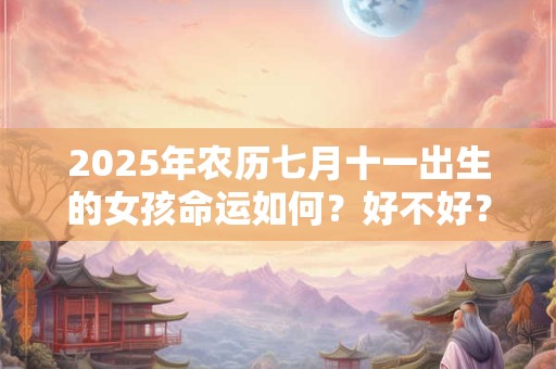 2025年农历七月十一出生的女孩命运如何？好不好？