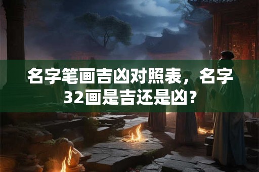 名字笔画吉凶对照表，名字32画是吉还是凶？