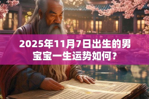 2025年11月7日出生的男宝宝一生运势如何？