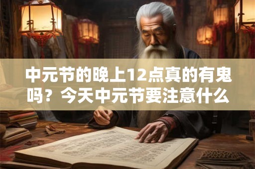 中元节的晚上12点真的有鬼吗？今天中元节要注意什么