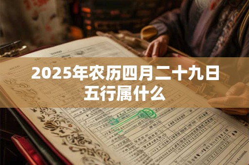 详细阅读:2025年农历四月二十九日五行属什么 2025年农历四月二十九日五行属什么