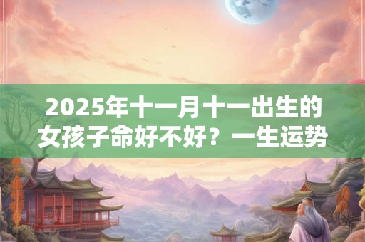 2025年十一月十一出生的女孩子命好不好？一生运势咋样