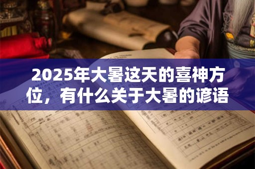 2025年大暑这天的喜神方位，有什么关于大暑的谚语？
