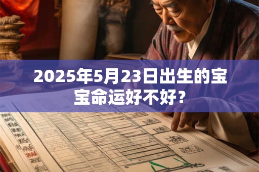 2025年5月23日出生的宝宝命运好不好？
