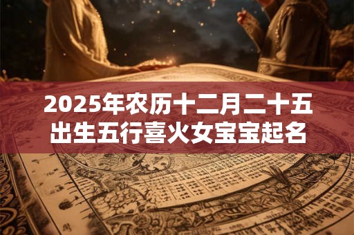2025年农历十二月二十五出生五行喜火女宝宝起名