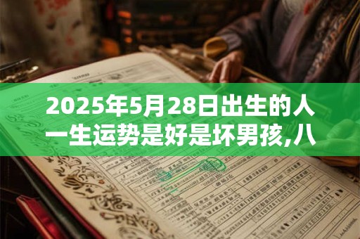 2025年5月28日出生的人一生运势是好是坏男孩,八字批解
