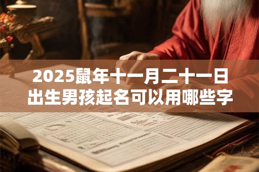 2025鼠年十一月二十一日出生男孩起名可以用哪些字？