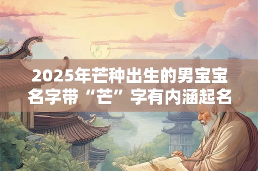2025年芒种出生的男宝宝名字带“芒”字有内涵起名