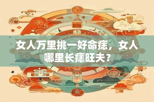 女人万里挑一好命痣，女人哪里长痣旺夫？
