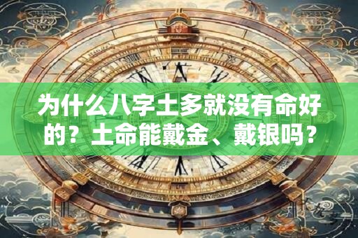 为什么八字土多就没有命好的？土命能戴金、戴银吗？