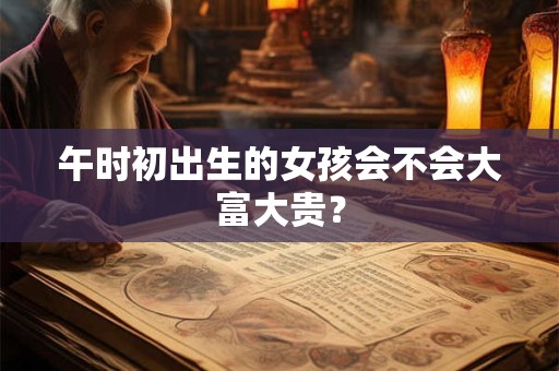 午时初出生的女孩会不会大富大贵？