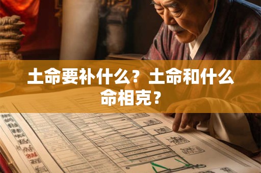 土命要补什么？土命和什么命相克？