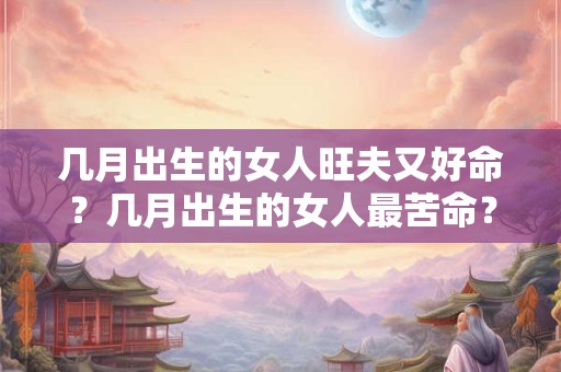 几月出生的女人旺夫又好命？几月出生的女人最苦命？
