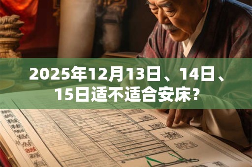 2025年12月13日、14日、15日适不适合安床？