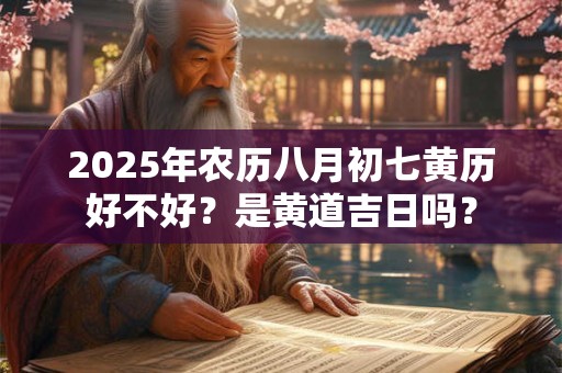 2025年农历八月初七黄历好不好？是黄道吉日吗？