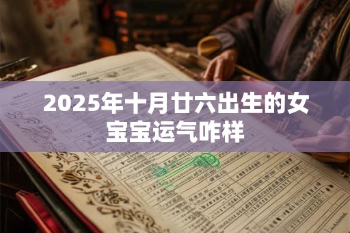 2025年十月廿六出生的女宝宝运气咋样