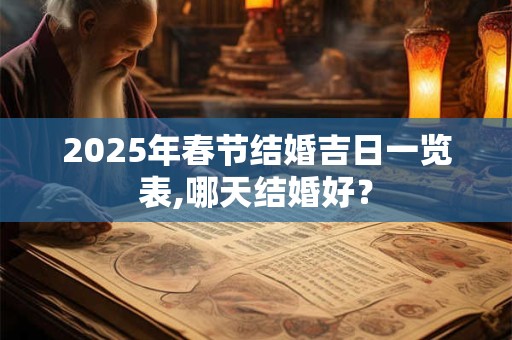 2025年春节结婚吉日一览表,哪天结婚好？