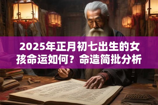 2025年正月初七出生的女孩命运如何？命造简批分析！