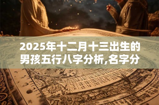 2025年十二月十三出生的男孩五行八字分析,名字分享