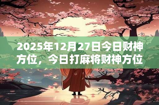 2025年12月27日今日财神方位，今日打麻将财神方位一览表