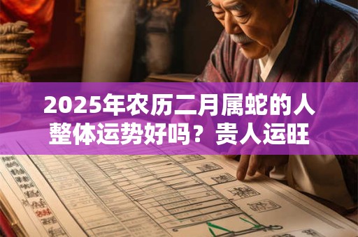 2025年农历二月属蛇的人整体运势好吗？贵人运旺