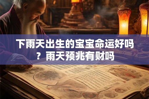 下雨天出生的宝宝命运好吗？雨天预兆有财吗