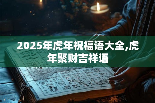 2025年虎年祝福语大全,虎年聚财吉祥语