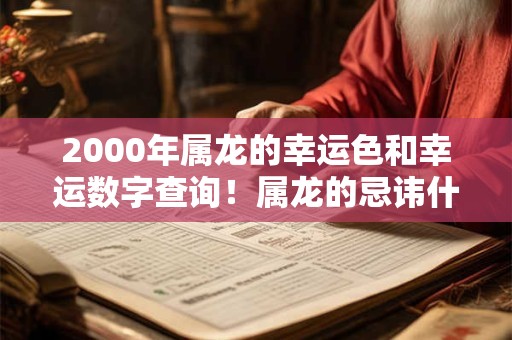 2000年属龙的幸运色和幸运数字查询！属龙的忌讳什么颜色