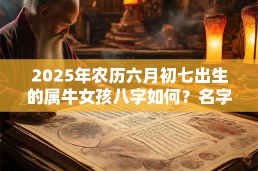 2025年农历六月初七出生的属牛女孩八字如何？名字推荐