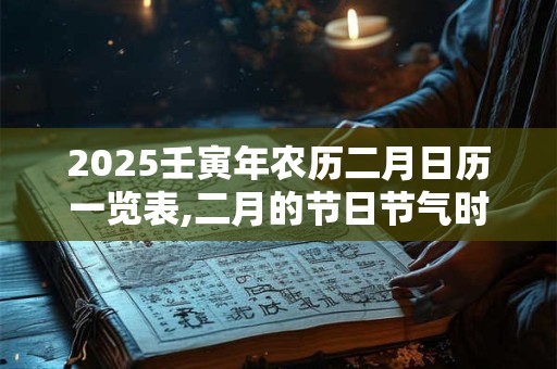 2025壬寅年农历二月日历一览表,二月的节日节气时间