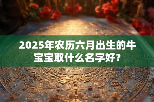 2025年农历六月出生的牛宝宝取什么名字好？