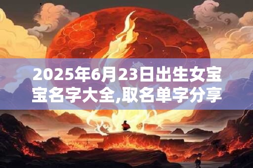 2025年6月23日出生女宝宝名字大全,取名单字分享