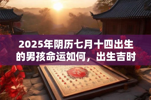 2025年阴历七月十四出生的男孩命运如何，出生吉时是什么？