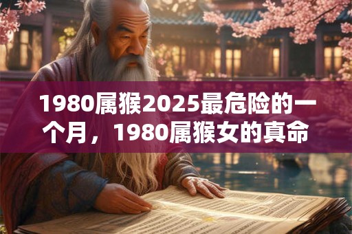 1980属猴2025最危险的一个月，1980属猴女的真命贵人