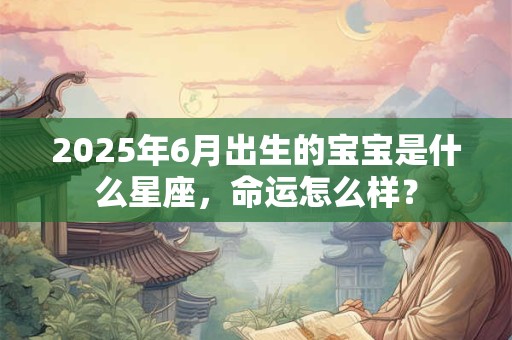 2025年6月出生的宝宝是什么星座，命运怎么样？