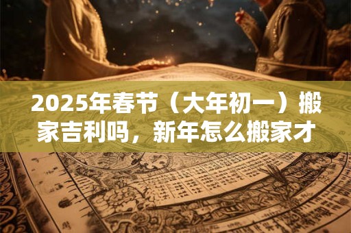 2025年春节（大年初一）搬家吉利吗，新年怎么搬家才吉利？