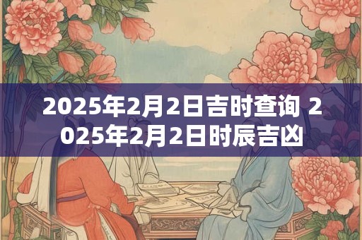 2025年2月2日吉时查询 2025年2月2日时辰吉凶