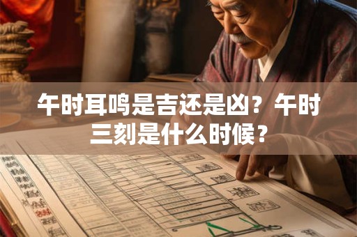 午时耳鸣是吉还是凶？午时三刻是什么时候？