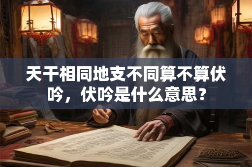 天干相同地支不同算不算伏吟，伏吟是什么意思？