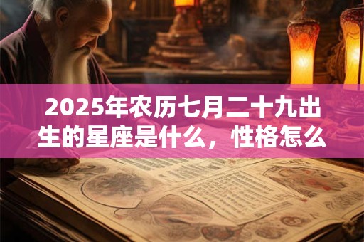 2025年农历七月二十九出生的星座是什么，性格怎么样？