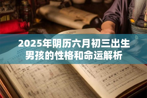 2025年阴历六月初三出生男孩的性格和命运解析